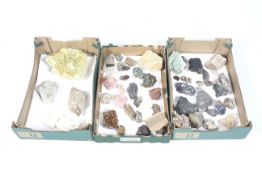 A large collection of geology samples, stones and minerals.