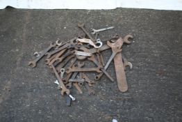 A collection of vintage spanners. With a good range of names and sizes etc. qty 40 approx.