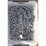 A box of assorted nails.