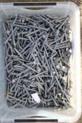 A box of assorted nails.