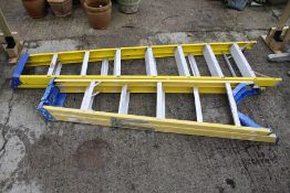 Two electrician's fibreglass step ladders. Including Werner 6ft and TUV 740.