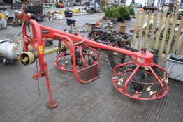 A Vicon 300 Haybob. Complete with rowing gates and PTO shaft plus two spare tines.
