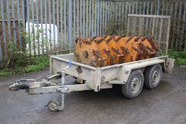 A Meredith and Eyre Ltd flatbed Transport trailer.