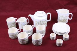 A vintage Hornsea tea service in the 'Fleur' pattern.