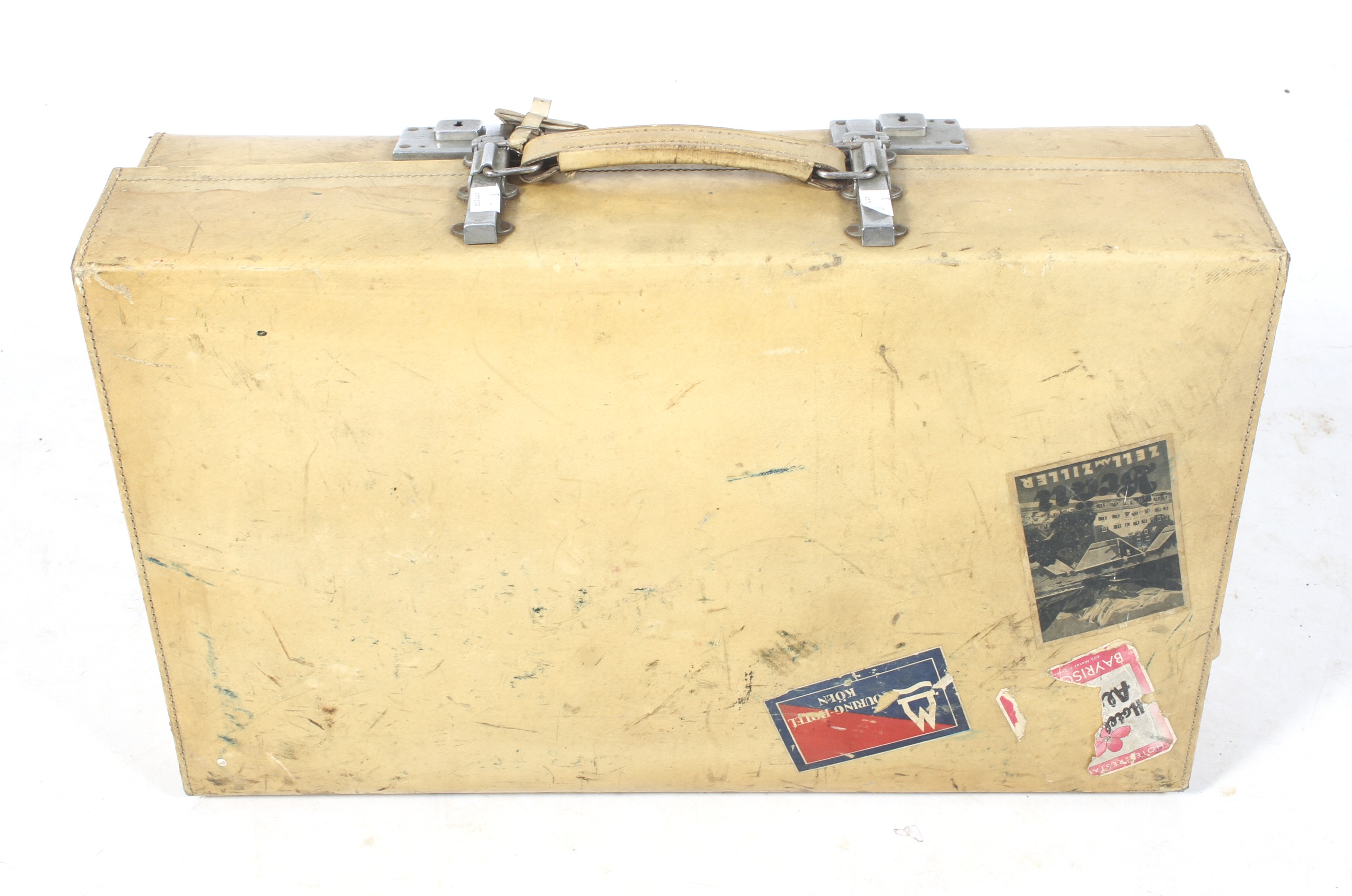 A vintage Revelation vellum suitcase.