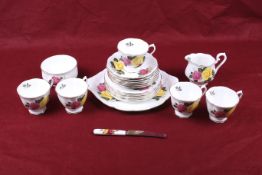 A Royal Albert tea service in the 'June Delight' pattern.