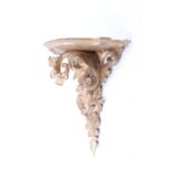 A contemporary Rococo style carved gilt wood wall bracket.