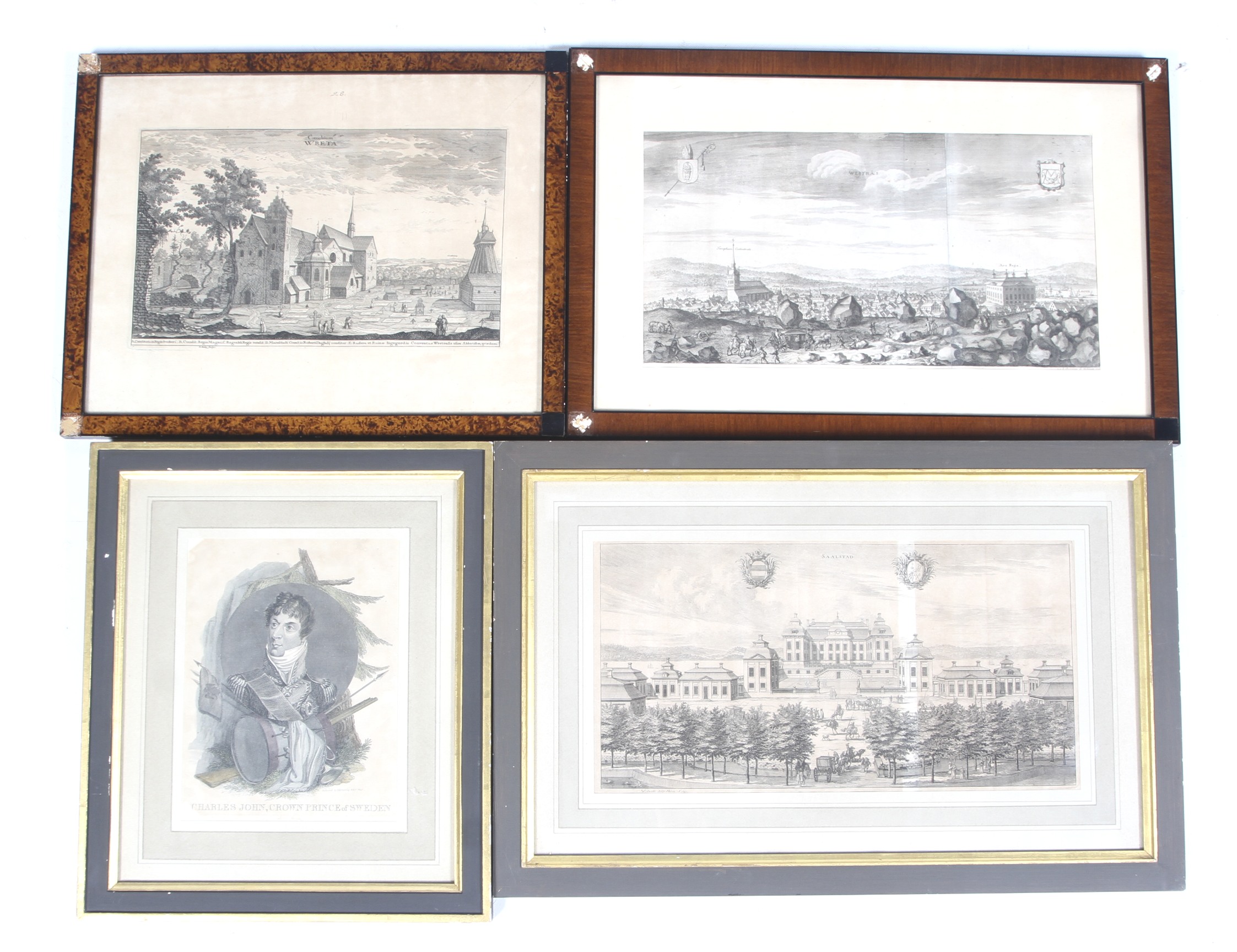 Four Scandinavian 18th and 19th century engravings.