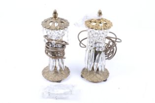 A pair of 20th century gilt metal lustre table lamps.