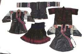 Five Chinese Miao/Hmong style hand-made garments.