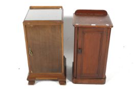 Two 20th century wooden bedside cabinets.