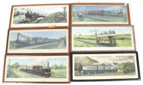 Six circa 1970s railway posters.