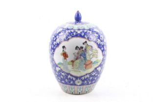 A 20th century Chinese lidded vase.