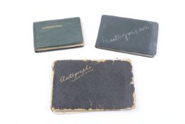 A collection of three assorted 20th century autograph books.