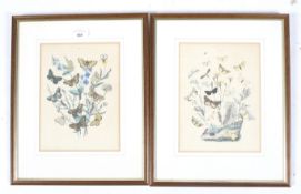 A pair of 'Harrod's Collectors Treasures' butterfly and moths antique prints.