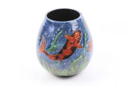 Anita Harris studio art pottery bulbous vase.