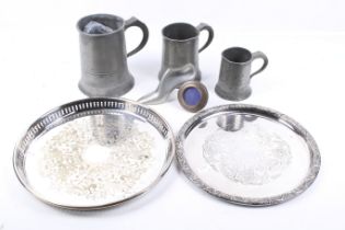 An assortment of metalware.