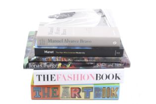 A collection of six assorted 'coffee table' art books.