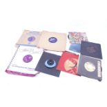 A collection of 78 rpm vinyl singles.