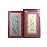 Two 20th century Chinese embroidered pictures.