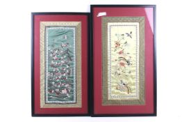Two 20th century Chinese embroidered pictures.