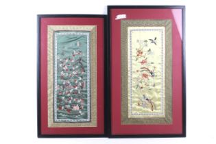 Two 20th century Chinese embroidered pictures.