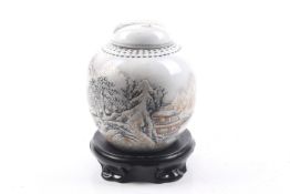 A 20th century Chinese lidded ginger jar.