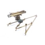 A 19th century Troughton & Simms surveyor's brass theodolite and a pantograph.