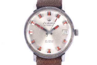 Polaris, a gentleman's stainless steel automatic round wrist watch, circa 1960's.