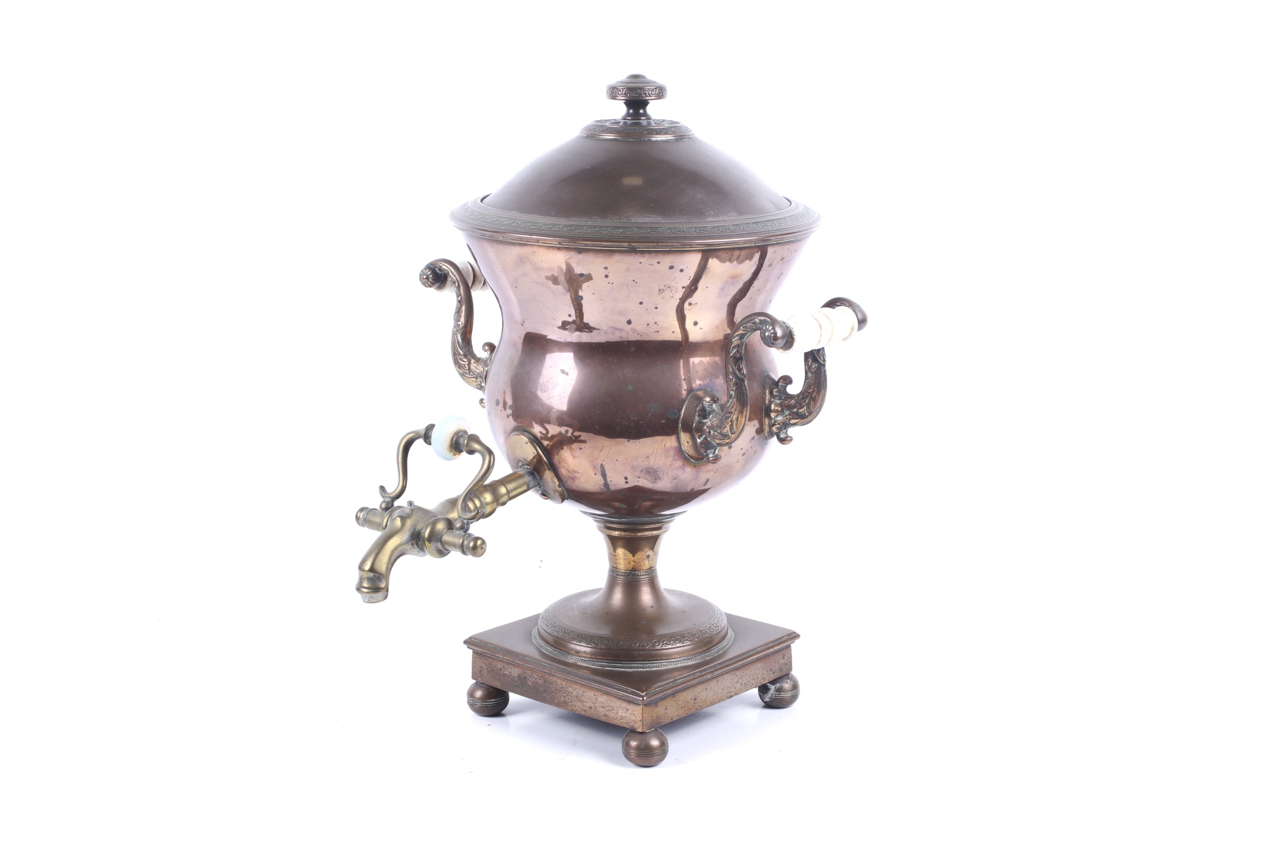 A 19th century copper samovar.