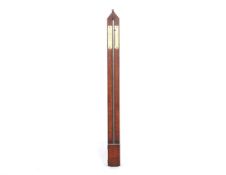 A J & J Gardner, Glasgow, 19th century inlaid mahogany stick barometer. H100cm.