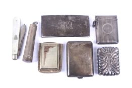 A collection of Victorian and later small silver.