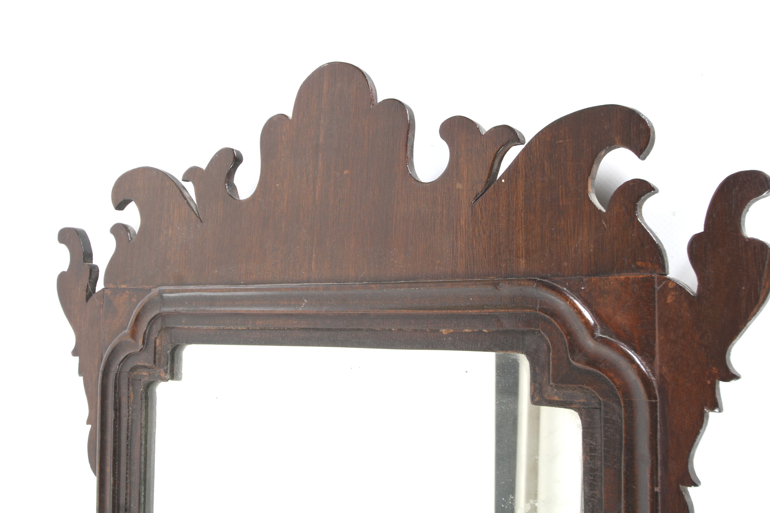 A late 19th to early 20th century mahogany Chippendale style fretwork wall mirror. - Image 2 of 2