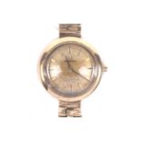 Omega, Ladymatic, a lady's 9ct gold cased round bracelet watch, circa 1963.