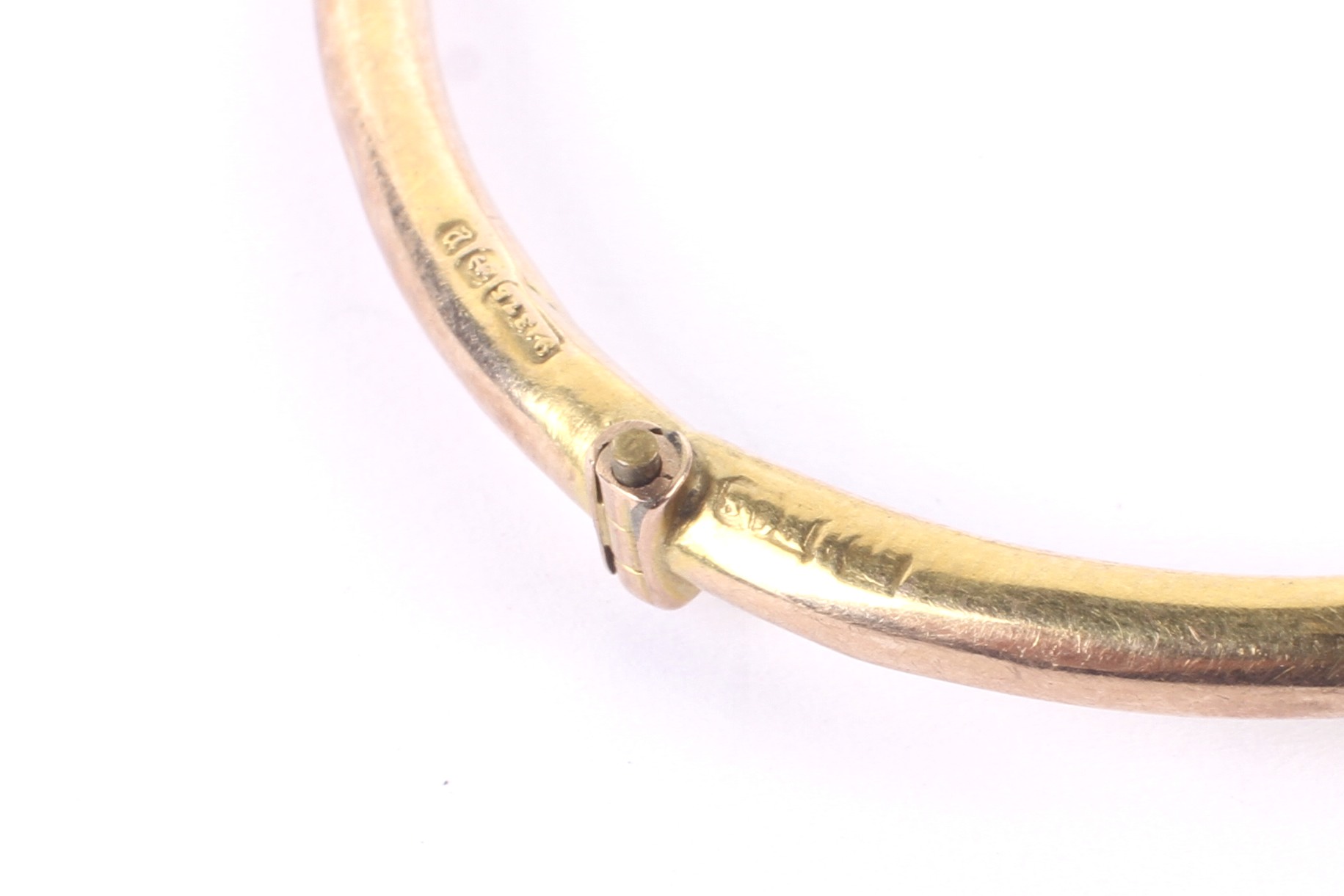 A late Victorian 9ct rose gold hollow knot bangle. - Image 2 of 2