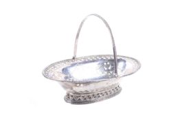 A George III small oval sweetmeats basket.