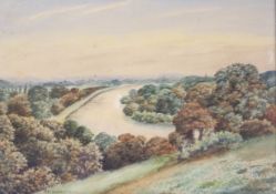 W H Fampton (British, 20th century), watercolour, Richmond Hill.