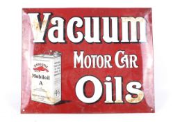 A vintage enamel advertising sign for motor car oils.