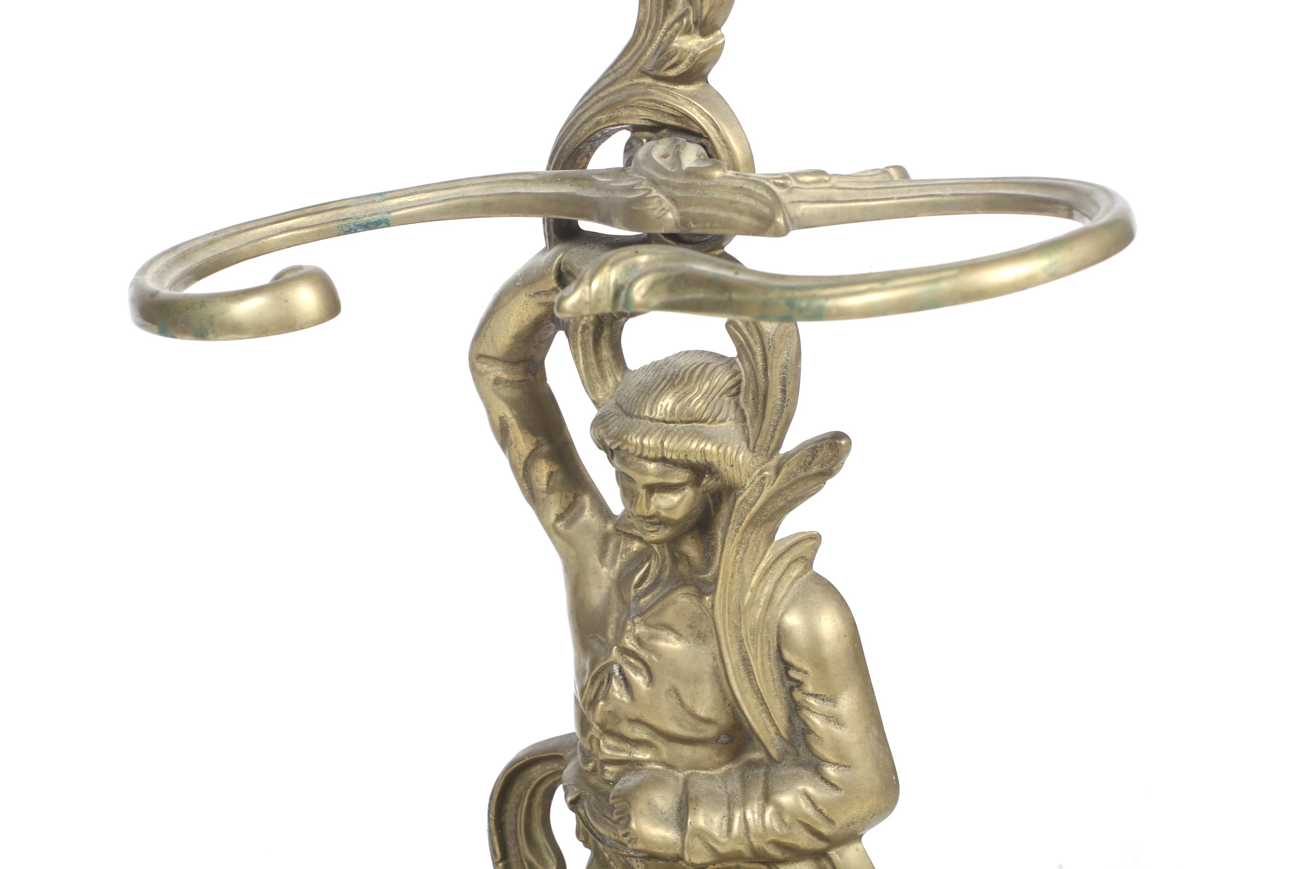 A Victorian style cast brass stick/umbrella stand. - Image 2 of 2