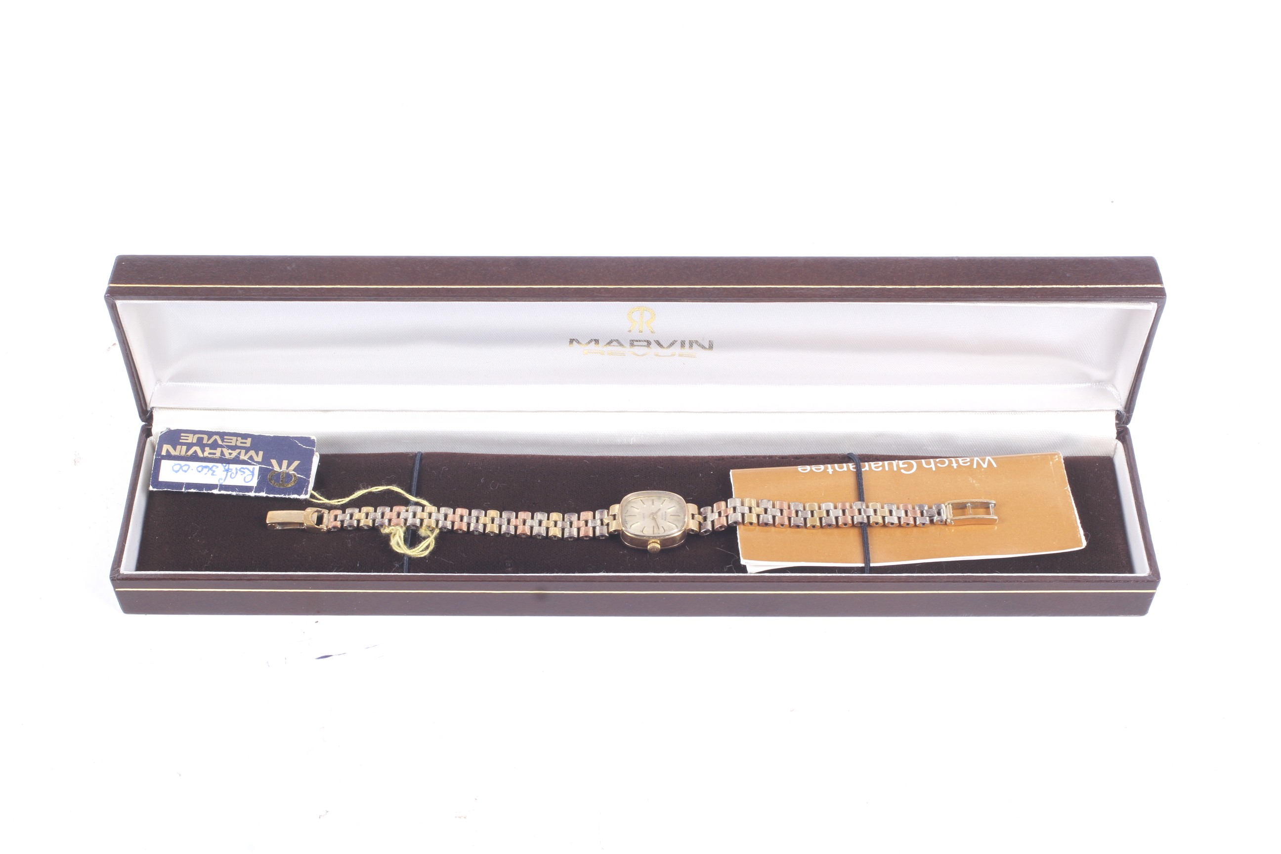 Marvin, Revue, a lady's 9ct gold cased quartz bracelet watch, circa 1983. - Image 5 of 5