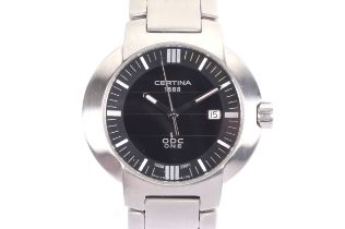 Certina, ODC ONE, a gentleman's stainless steel oval bracelet watch.