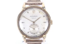 Movado, Turler, a gentleman's Swiss 18ct gold round wrist watch circa, 1950(?),