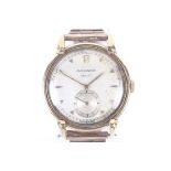 Movado, Turler, a gentleman's Swiss 18ct gold round wrist watch circa, 1950(?),