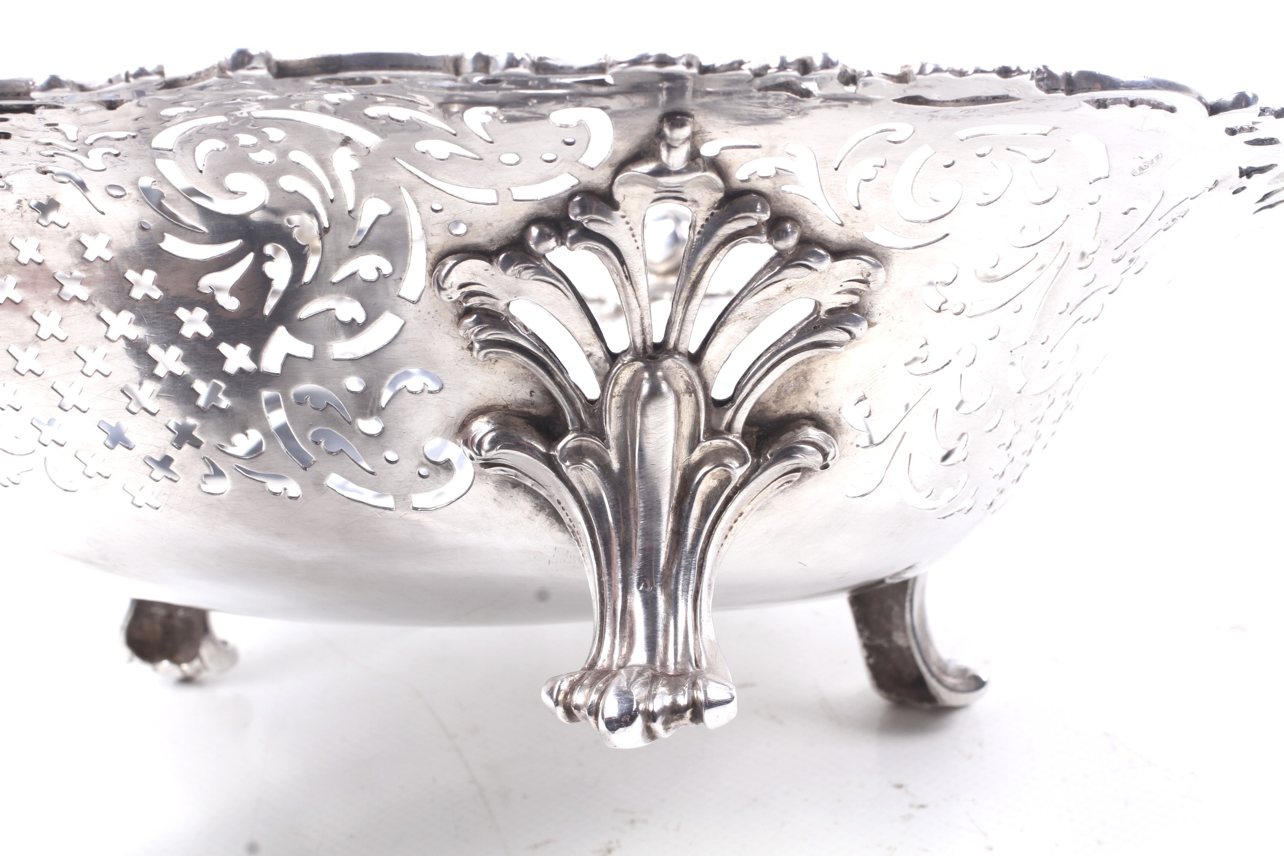 A late George II silver cake basket. - Image 4 of 5