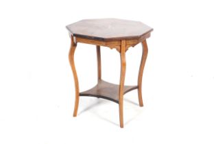 An Edwardian rosewood octagonal occasional table.