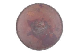 An Arts and Crafts, Hugh Wallis, large round copper tray.