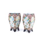 A pair of 19th century Jules Vieillard (1813-1868) Bordeaux vases.