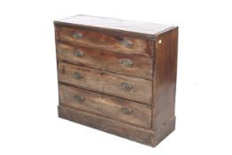 A Regency style 'bachelor's' chest of drawers secretaire.