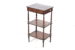 A 19th century mahogany what-not.