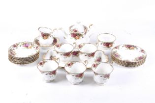 A Royal Albert 'Old Country Roses' pattern tea service.